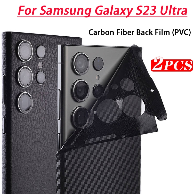 3d คาร์บอนไฟเบอร์ผิวโทรศัพท์กลับสติกเกอร์สําหรับ Samsung Galaxy S25 S24 S23 S22 Ultra S25Ultra 5G An