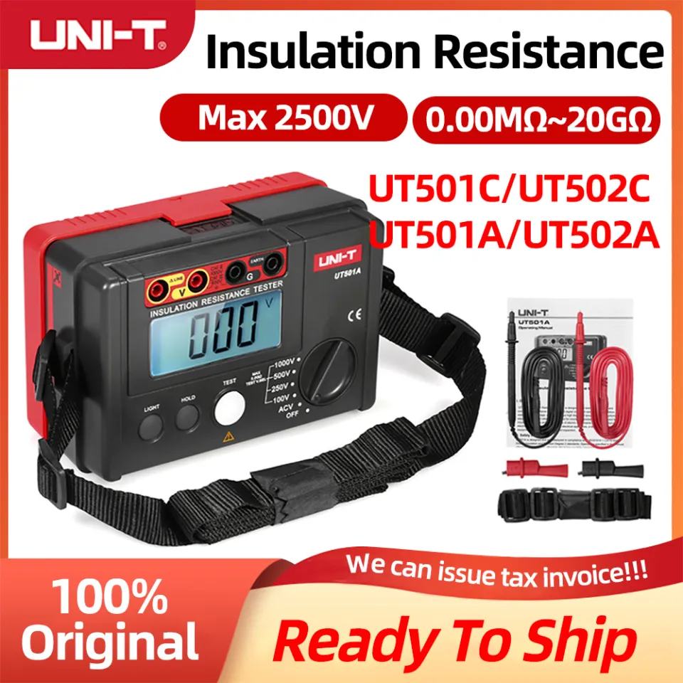 (UNI-T Original) UT501A UT502A 100V-2500Vดิจิตอลเครื่องวัดความต้านทานฉนวนTester Ohmmeter,แรงดันไฟฟ้า