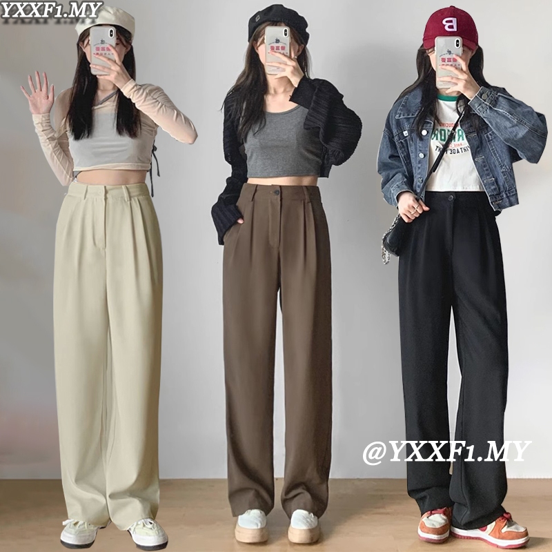 Seluar Slack Wanita Straight Cut กางเกงสไตล์เกาหลีผู้หญิง Sblack Slack กางเกงผู้หญิงกางเกงขายาวผู้หญ
