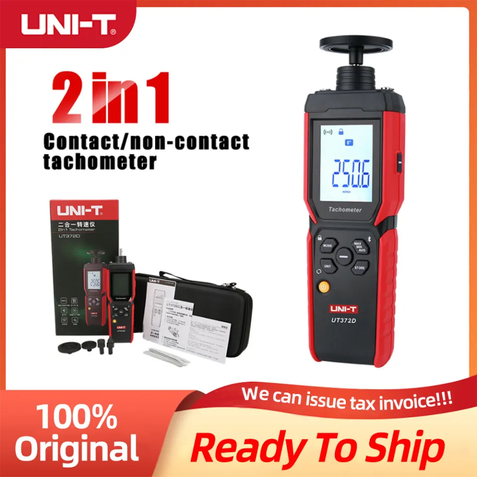 UNI-T UT372D แบบ2 In 1ที่ต่อกับเลเซอร์เครื่องวัดรอบต่อนาทีดิจิทัลแบบ2 In 1 & ไม่สัมผัสมาตรวัดความถี่