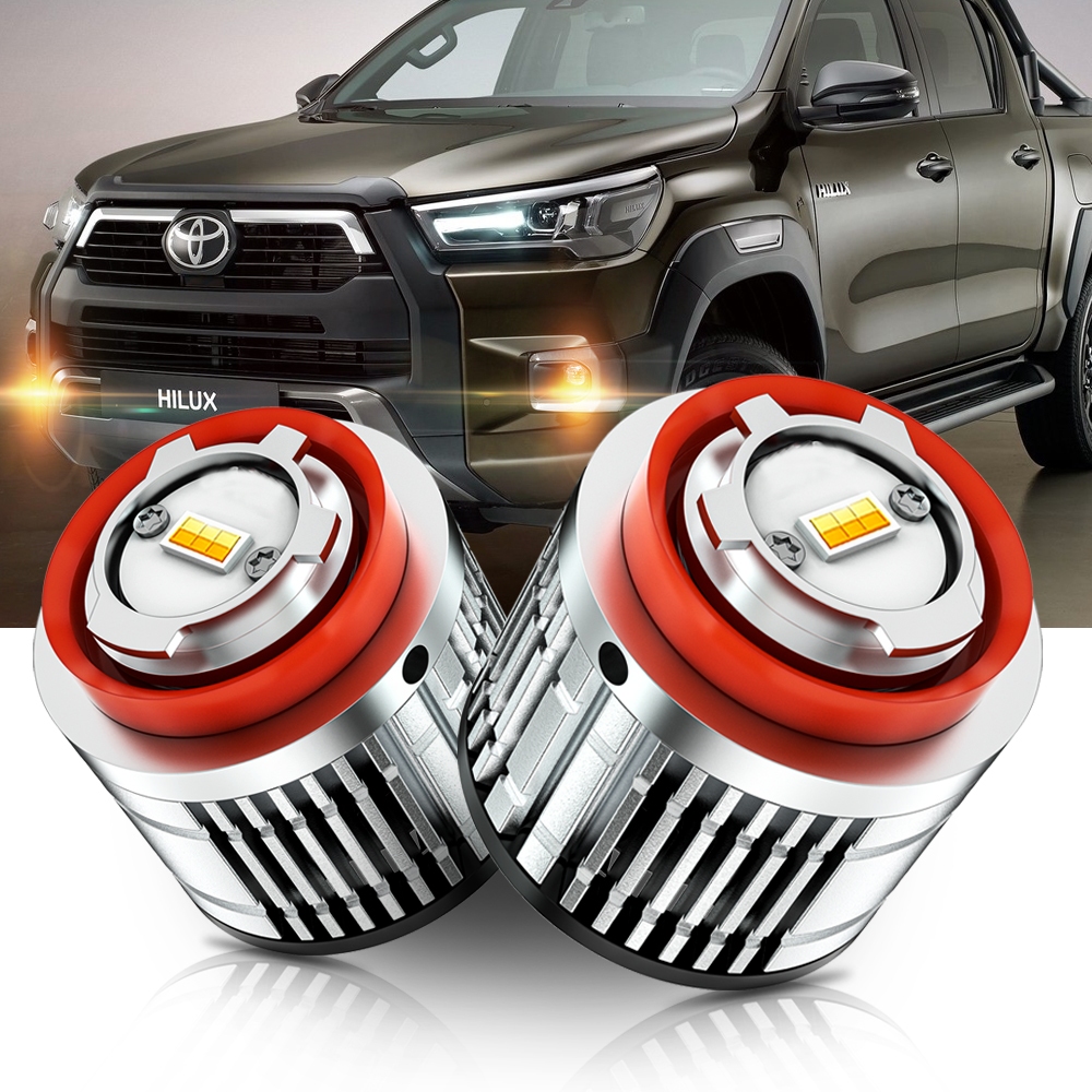 ไฟตัดหมอก LED L1B พร้อมพัดลม สีขาว ทอง เหลือง เขียว แบบเปลี่ยน สําหรับ TOYOTA Hilux 2020 2021 2022 GUN125 2 ชิ้น