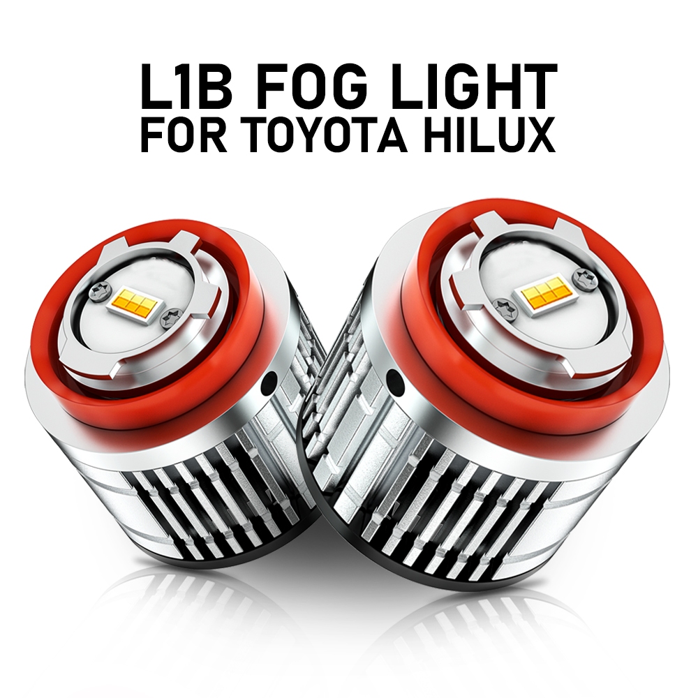 Tuffoo L1B หลอดไฟตัดหมอก LED สีทอง เหลือง ขาว มะนาว แบบเปลี่ยน สําหรับ TOYOTA Hilux Year 2020 2021 2022 2023 Vego Revo 2 ชิ้น