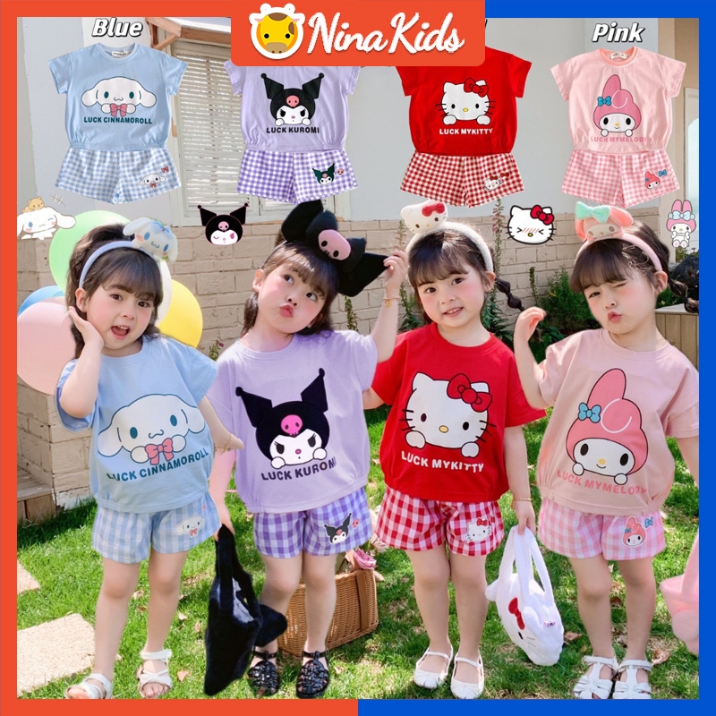 Kuromi Melody ชุดเด็กผู้หญิง เสื้อผ้าเด็กผู้หญิง