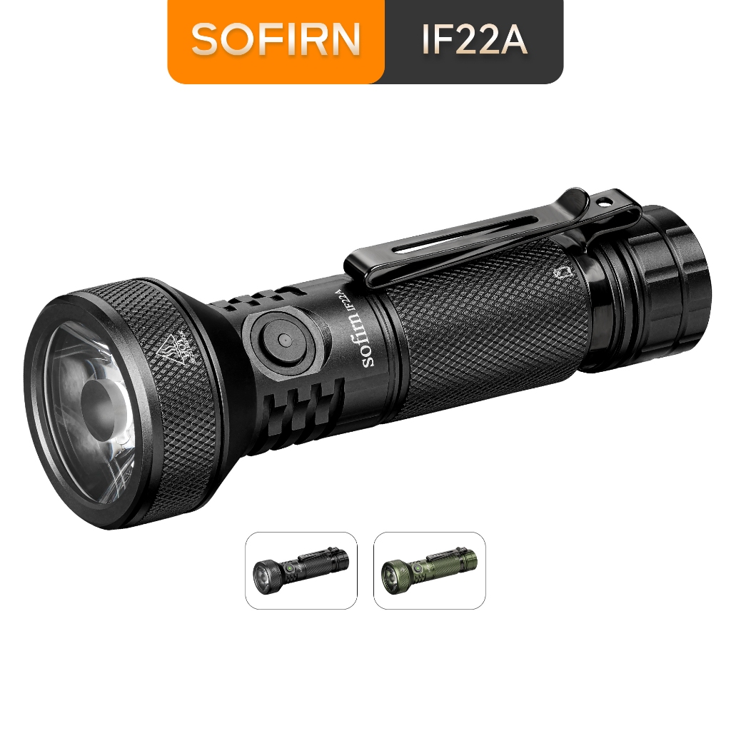 Sofirn IF22A 21700 ไฟฉาย LED Super Bright 2100lm EDC ไฟฉาย SFT40 LED USB-C ชาร ์ จพร ้ อมไฟแสดงสถานะ