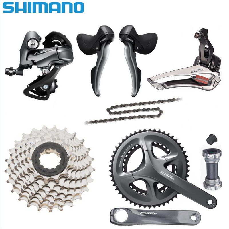 Shimano Claris R2000 Groupset 28 ความเร็ว ชุดควบคุมจักรยาน พร้อม ST-R2000, RD-R2000 และ FD-R2000