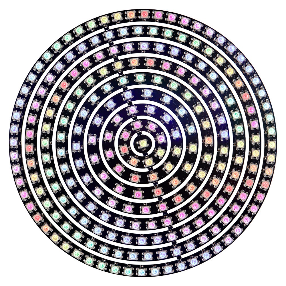 โมดูลแหวนพิกเซล Led WS2812B WS2812 IC RGB ทรงกลม DC5V