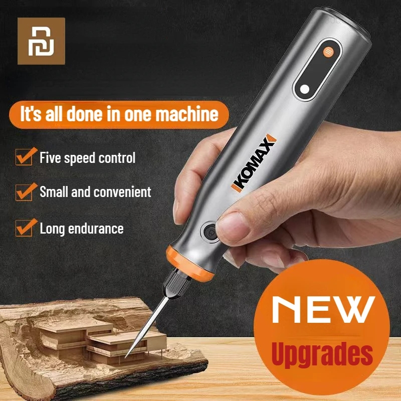 Komax เครื่องมือโรตารี่ไฟฟ้า ที่ชาร์จ USB ไร้สาย มินิ แกะสลัก เจียร ขัด เครื่องมือไฟฟ้า ความเร็วแปรผัน สําหรับบ้าน