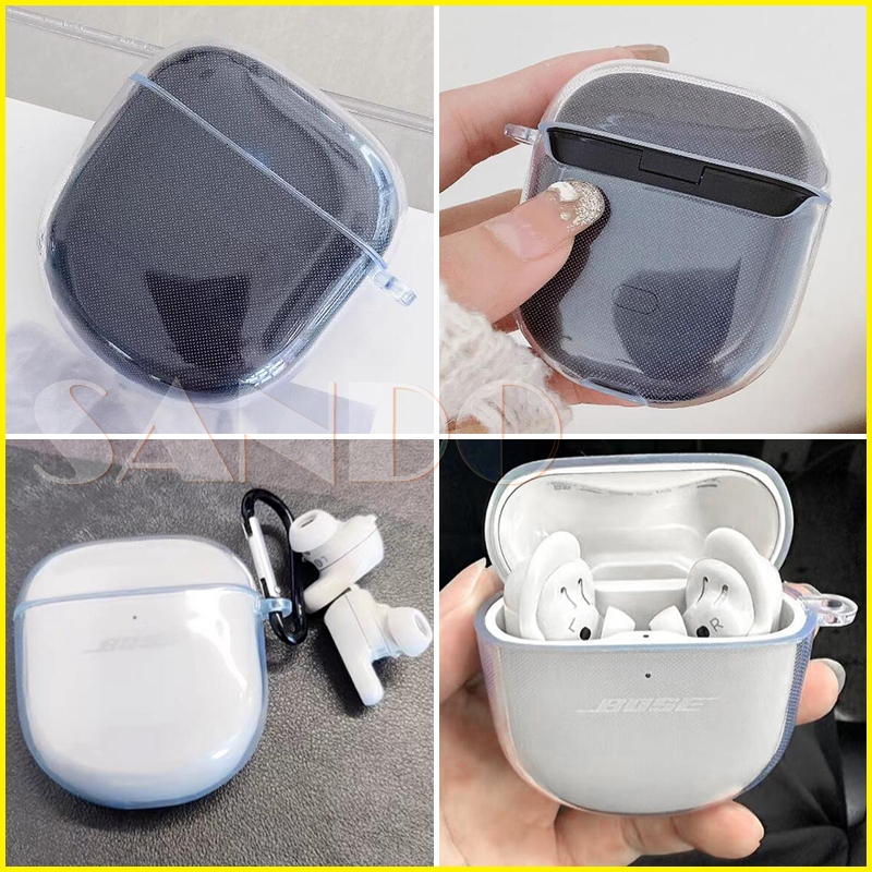 เคส Bose QuietComfort Ultra Earbuds เกราะป้องกันเคสใสหูฟังซิลิโคนอ่อนนุ่มฝาครอบป้องกัน เคสป้องกันหูฟัง Bose QuietComfort Ultra Earbuds