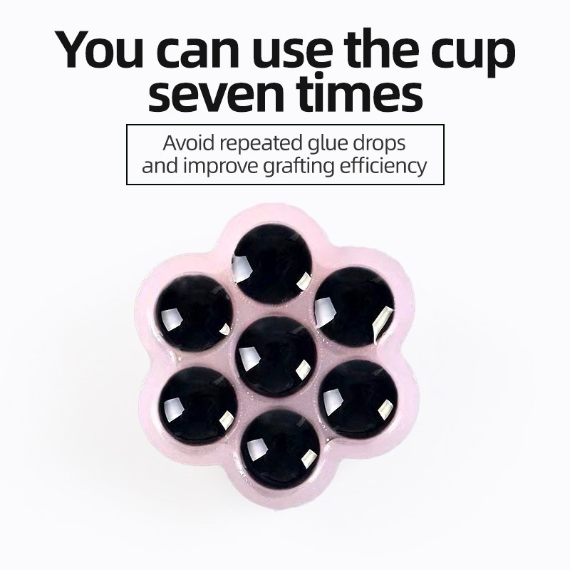 Eyelash Extension กาวผู ้ ถือดอกไม ้ รูปร ่ างกาวขนตาถ ้ วยพาเลทสําหรับ Lash Extensions Supplies - รูปที่ 4