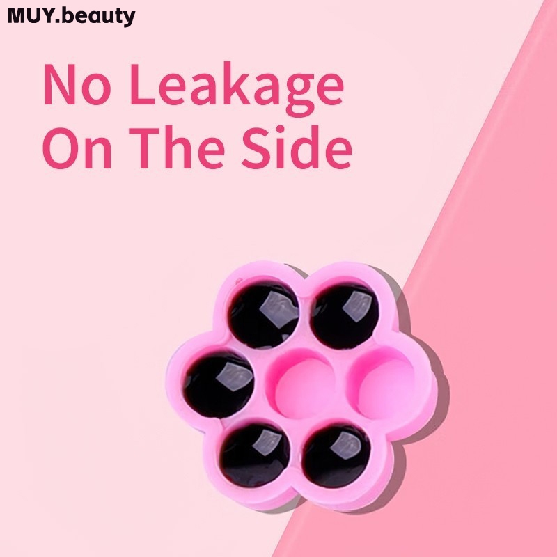 Eyelash Extension กาวผู ้ ถือดอกไม ้ รูปร ่ างกาวขนตาถ ้ วยพาเลทสําหรับ Lash Extensions Supplies - รูปที่ 7