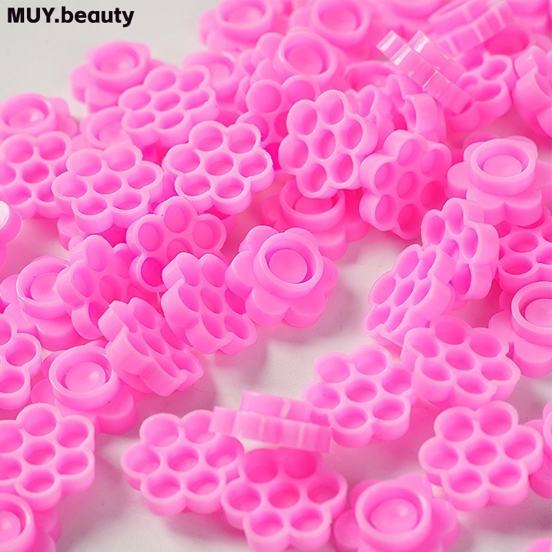 Eyelash Extension กาวผู ้ ถือดอกไม ้ รูปร ่ างกาวขนตาถ ้ วยพาเลทสําหรับ Lash Extensions Supplies - รูปที่ 3