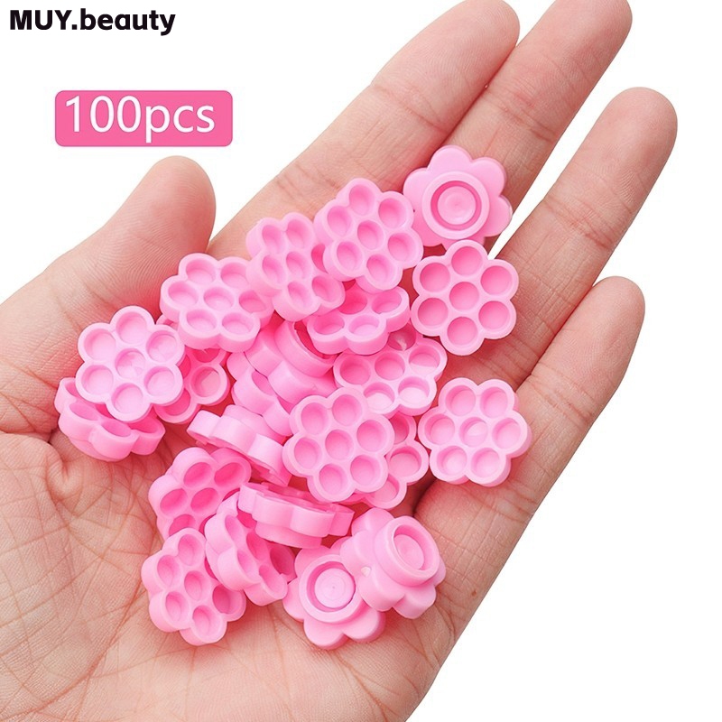 Eyelash Extension กาวผู ้ ถือดอกไม ้ รูปร ่ างกาวขนตาถ ้ วยพาเลทสําหรับ Lash Extensions Supplies - รูปที่ 6