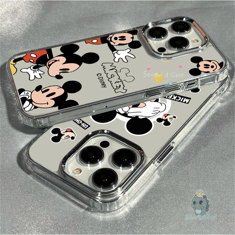 เคสโทรศัพท์มือถือ ซิลิโคน ใส กันกระแทก ลายการ์ตูนหนูน่ารัก สําหรับ IPhone 15 14 13 12 11 Pro Max XR 8 7 Plus SE 2020 X XS Max