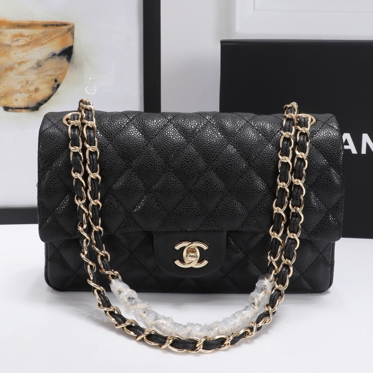 Chanel Chanel bag women's chain bag classic caviar shoulder crossbody bag 1112 ลายบอล เย็บเพชร CHANEL ‼ ️กระเป๋าสะพายข้าง