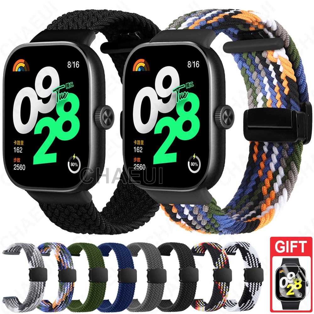 สายรัดไนลอนสร้อยข้อมืออุปกรณ์เสริมสําหรับ Redmi Watch 4 5 6 / Xiaomi Smart Band 8 9 Pro