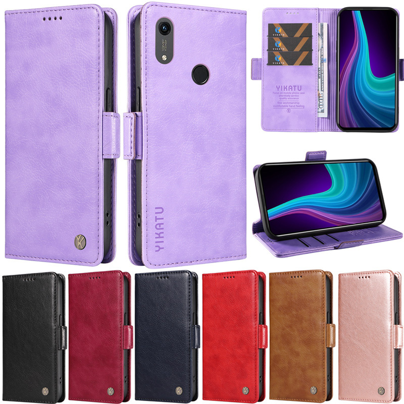 เคสโทรศัพท์หนัง PU นิ่ม ฝาพับ พร้อมช่องใส่บัตร ตั้งได้ สไตล์เรโทร หรูหรา สําหรับ Huawei P30 Lite P20 Lite P10 Lite Y9 Prime 2019 P30 Pro P20 Pro P Smart Z