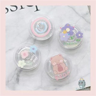 กลุ่มน่ารัก การ์ตูนดอกไม้ แสดงอารมณ์ ที่วางโทรศัพท์มือถือ เง…