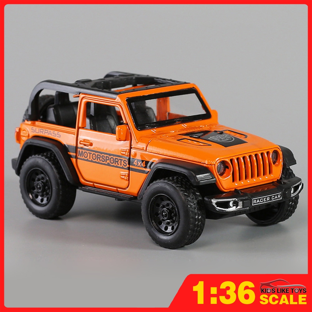 KLT 1:36 Jeep Wrangler Rubicon โลหะของเล่นรถรุ่นรถ Diecast สําหรับเด็กของขวัญเด็กงานอดิเรกคอลเลกชัน