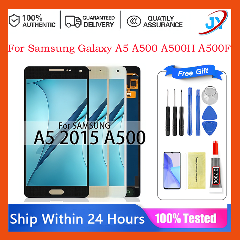 หน้าจอสําหรับ Samsung Galaxy A5 A500 A500H A500F 2015 จอแสดงผล LCD Touch Screen Digitizer Assembly R