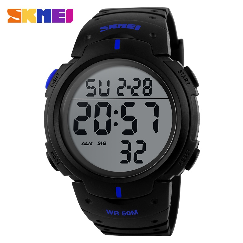 Skmei 1068 นาฬิกาข้อมืออิเล็กทรอนิกส์แฟชั่น กันน้ํา อเนกประสงค์ สําหรับผู้ชาย