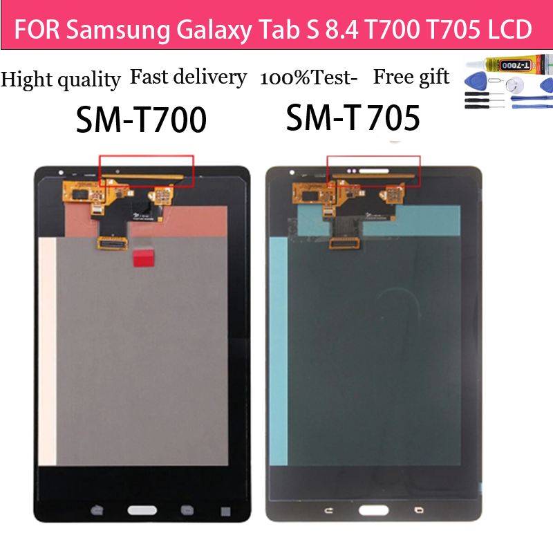 อะไหล่หน้าจอสัมผัสดิจิทัล LCD SM-T705 SM-T700 T705 T700 สําหรับ Samsung Galaxy Tab S 8.4