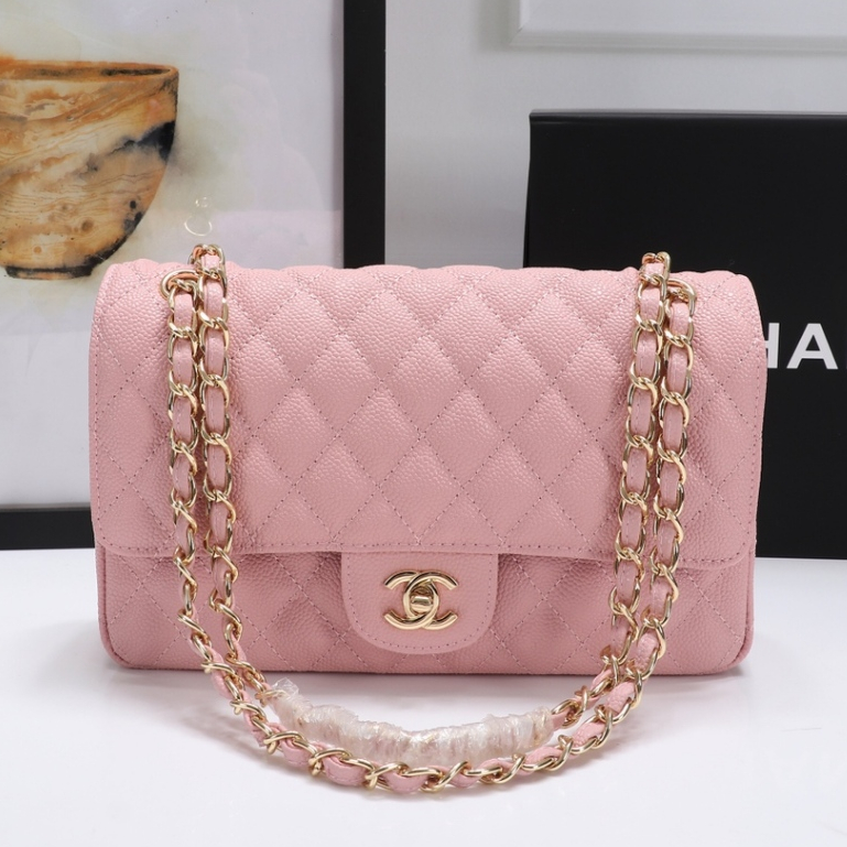 (พร้อมกล่อง) Chanel Chanel bag women's chain bag classic caviar shoulder crossbody bag 1112CHANEL ‼ ️กระเป๋าสะพายข้าง
