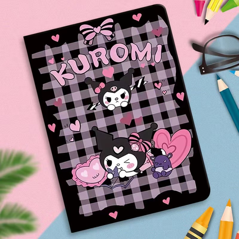 【 Kuromi】For เคสไอแพด ลายการ์ตูน iPad 10.2 gen9 gen8 7th / Mini 1 2 3 4 5 6 / iPad 2 3 4 / iPad Pro 9.7 Air1 Air2 / Ipad Air4/5 10.9 / iPad Pro 10.5 / Smart Case