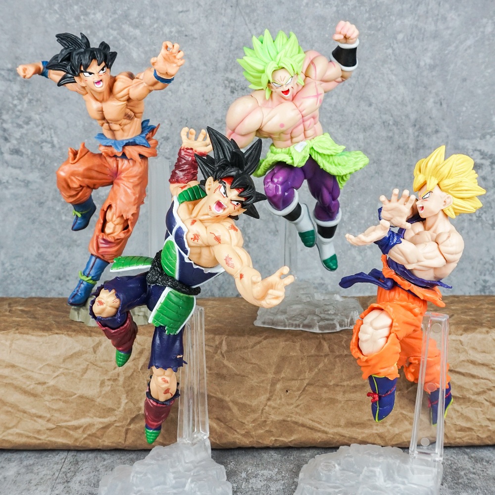 โมเดลฟิกเกอร์ PVC อนิเมะดราก้อนบอล Z Son Goku Gogeta Broli Burdock Super Saiyan Kakarotto ขนาด 19-22 ซม. สําหรับตกแต่งโต๊ะ เก็บสะสม