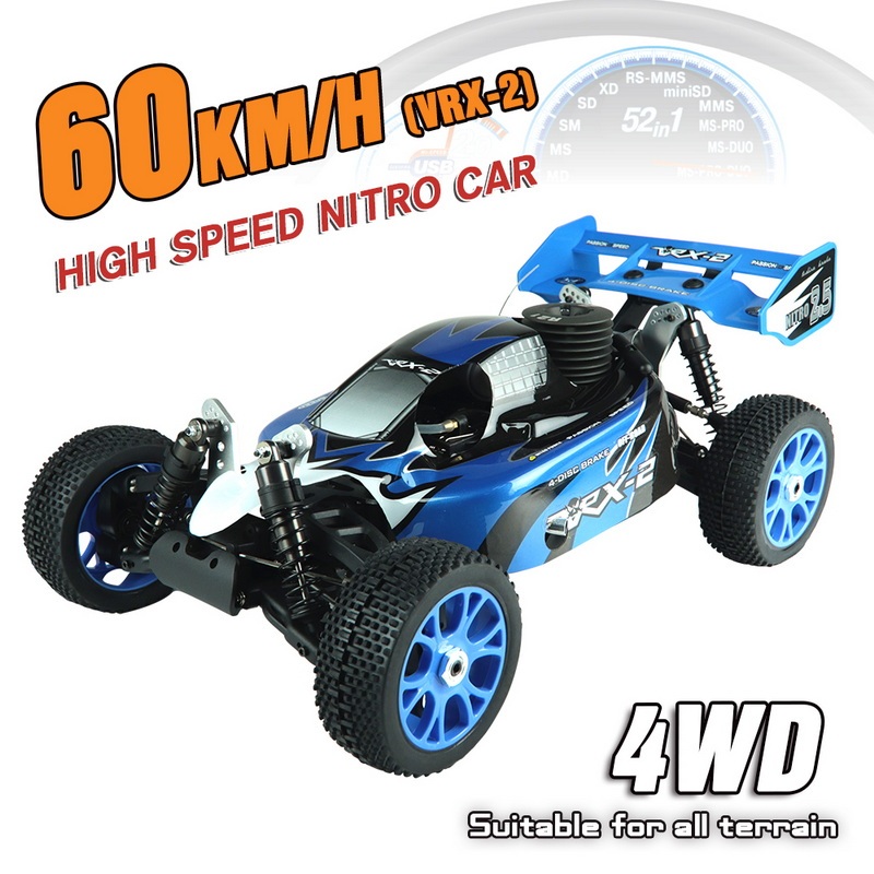 ประสิทธิภาพที่ยอดเยี่ยม 1:8th Nitro RC รถ VRX Racing RH802 VRX-2 ขับเคลื่อนสี่ล้อ Nitro Powered Bugg