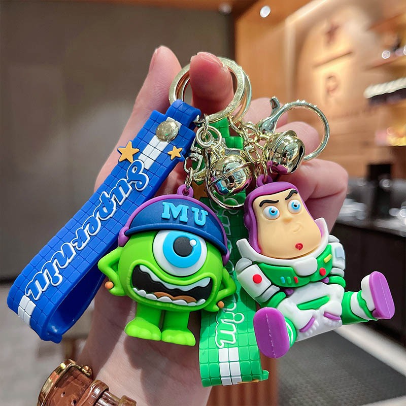 การ์ตูน Toy Story ส่วนบุคคลพวงกุญแจ Buzz Lightyear จี้พวงกุญแจรถกระเป๋าเป้สะพายหลังจี้ของขวัญขนาดเล็ก