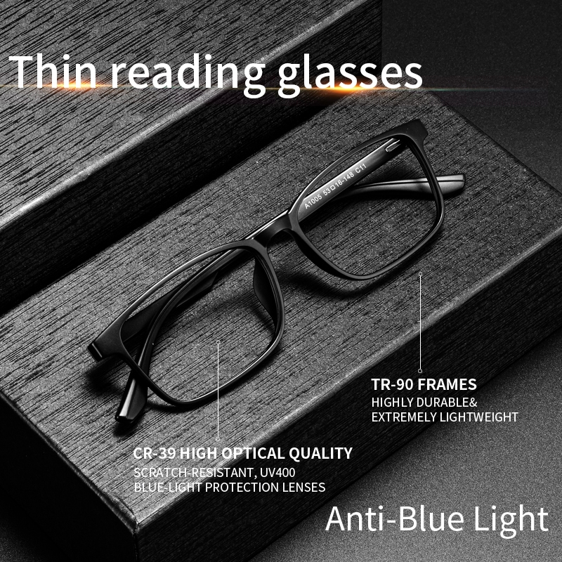 แว่นตาอ่านหนังสือ น้ําหนักเบาพิเศษ ป้องกันแสงสีฟ้า คุณภาพสูง สําหรับผู้ชาย