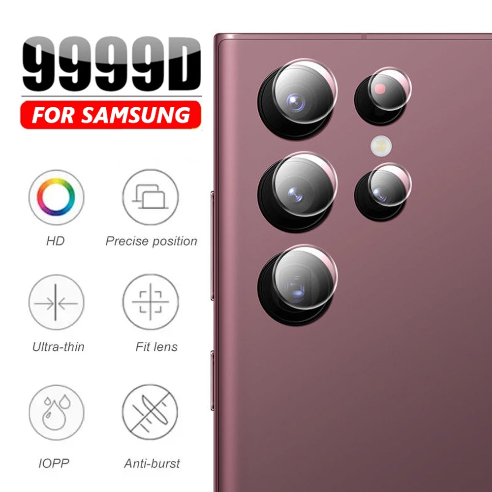 ฟิล์มกระจกเลนส์กล้อง สำหรับ Samsung Galaxy S8 S9 S10 S20 S21 S22 S23 S24 S25 S26 Note 8 9 10 20 Ultra