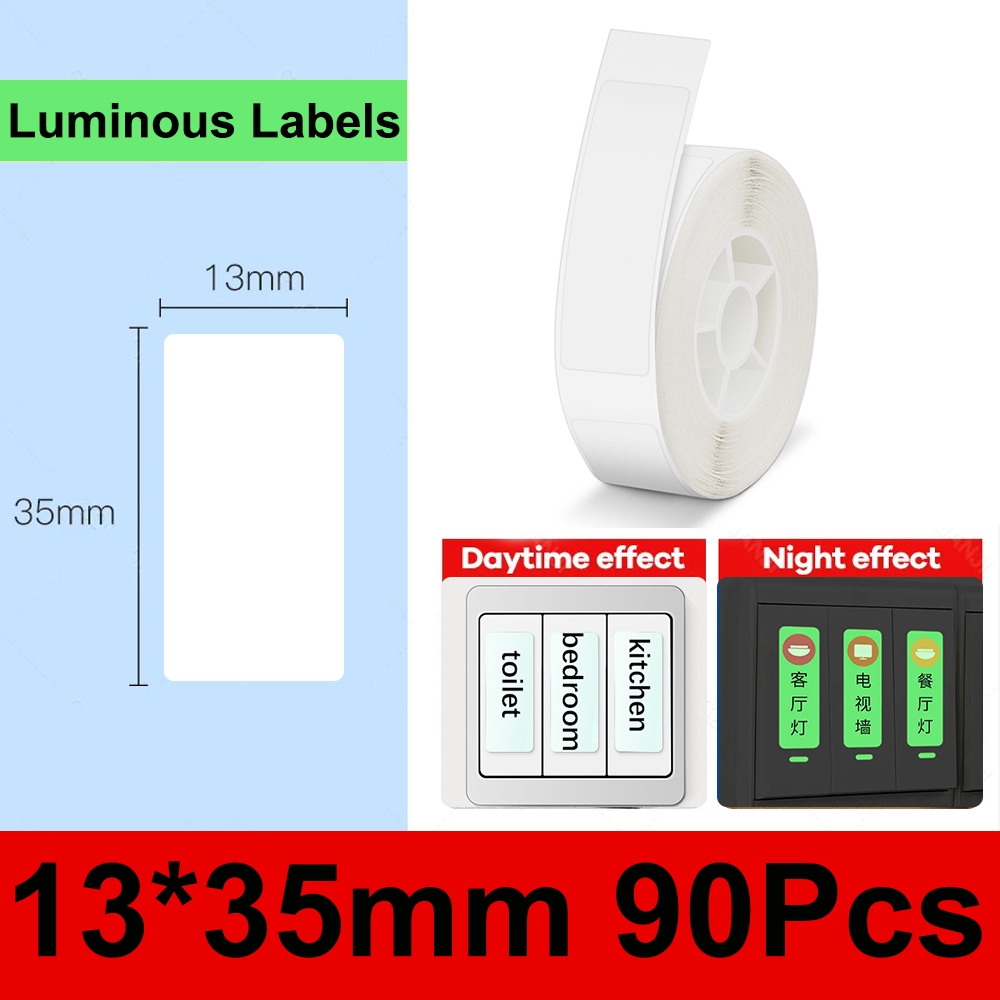 Niimbot D11 D110 D101 เทปฉลากสติกเกอร์ ฉลากความร้อน เทปฉลากกระดาษ เรืองแสง สําหรับสวิตช์ บ้าน สํานัก