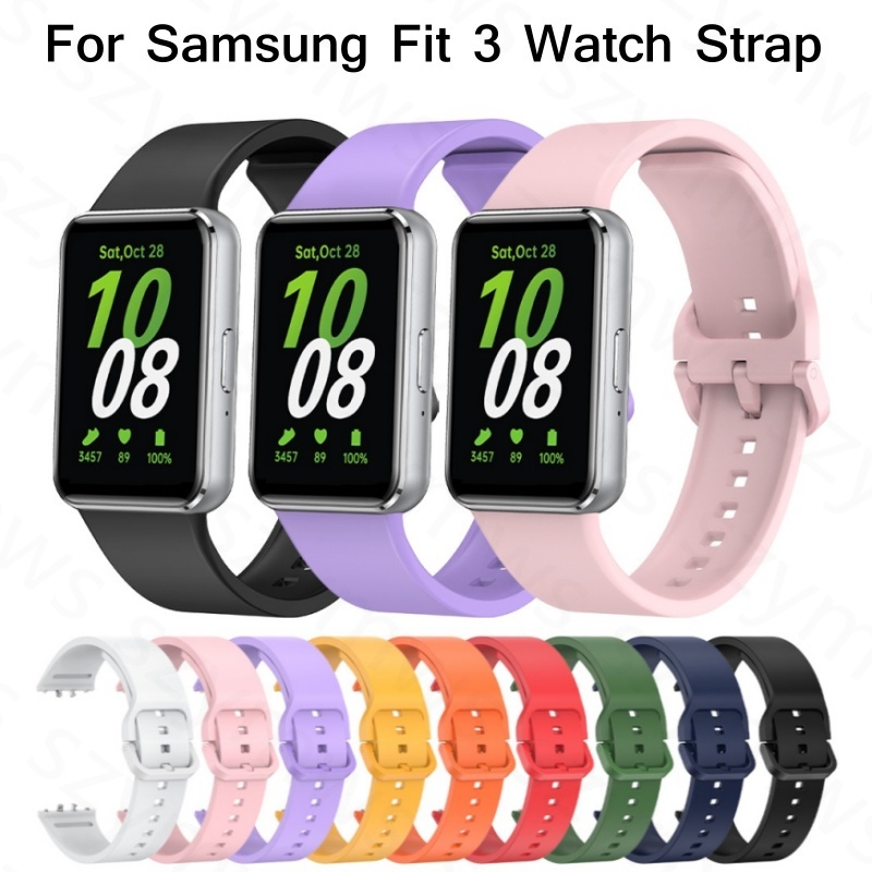 สายนาฬิกาข้อมือซิลิโคน แบบนิ่ม สําหรับ Samsung Galaxy fit 3 Samsung Galaxy fit 3