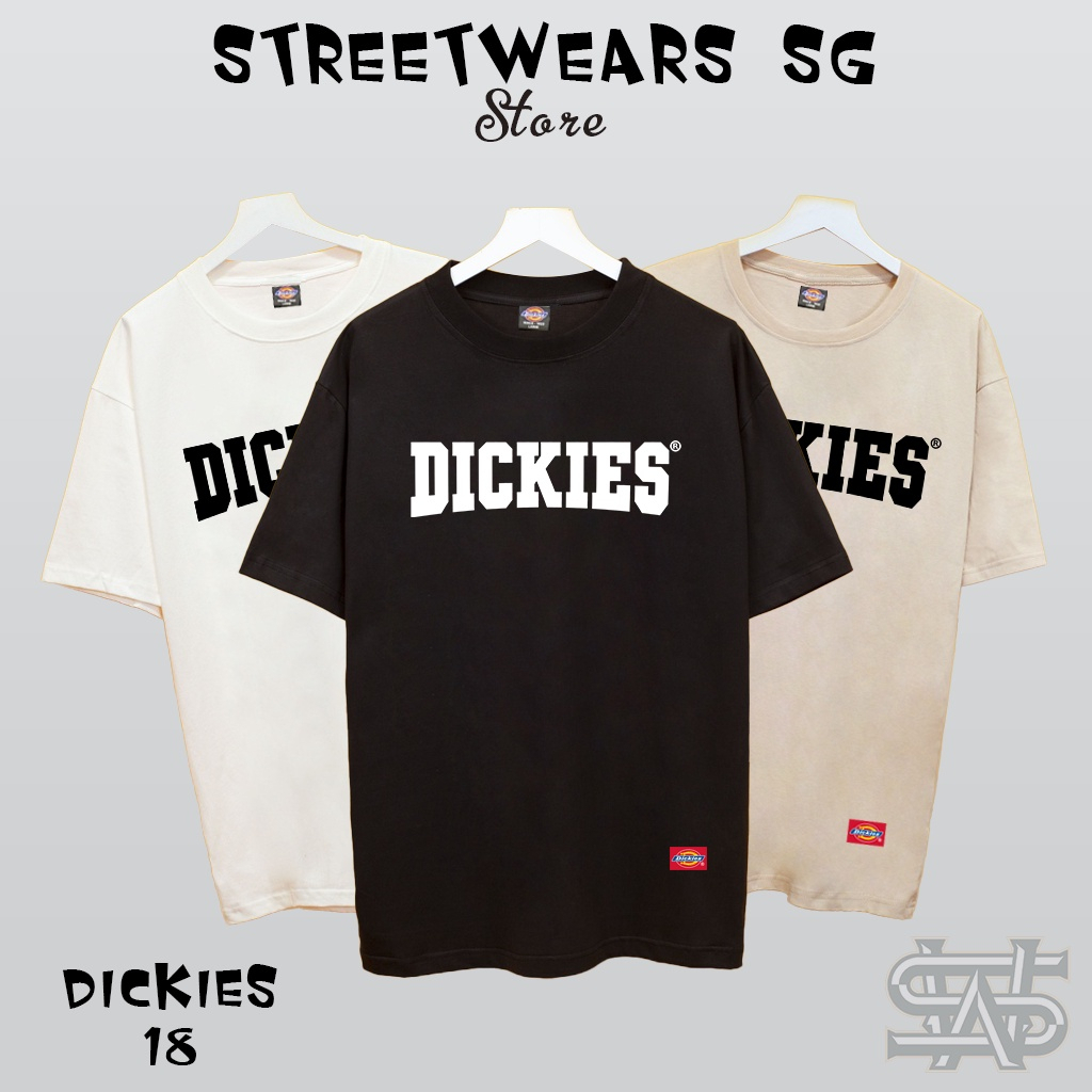 เสื้อยืด พิมพ์ลายโลโก้ Dickies Basic Curve Wide Dickies Premium DK18 Street Apparel