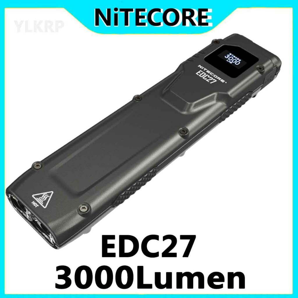 Nitecore EDC27 ไฟฉายลูเมน 3000 พร้อมคลิป