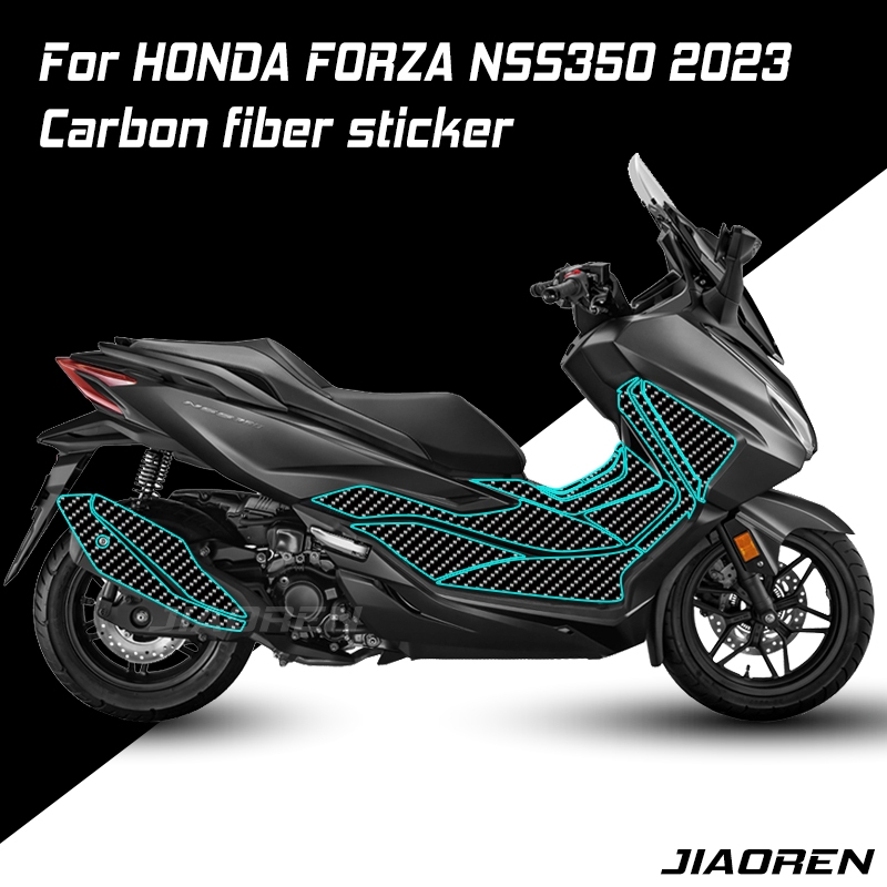 สติกเกอร์คาร์บอนไฟเบอร์ กันน้ํา สําหรับติดตกแต่งรถจักรยานยนต์ Honda Forza NSS350 - รูปที่ 6