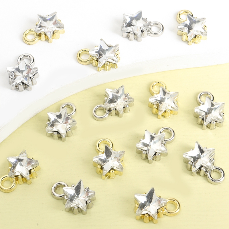 จี้รูปดาวห้าแฉก ประดับพลอยเทียม เครื่องประดับ สําหรับคนรัก และเพื่อน 15 ชิ้น