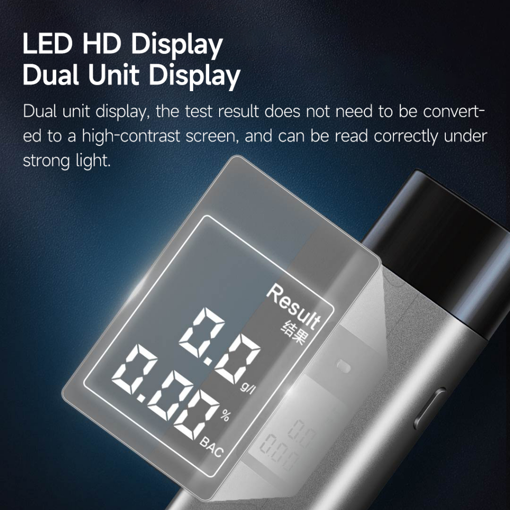 Lydsto เครื่องตรวจจับแอลกอฮอล์ T1 เซ็นเซอร์ความไวสูง ไม่สัมผัส เป่าลมหายใจ สําหรับใช้ส่วนตัว - รูปที่ 6