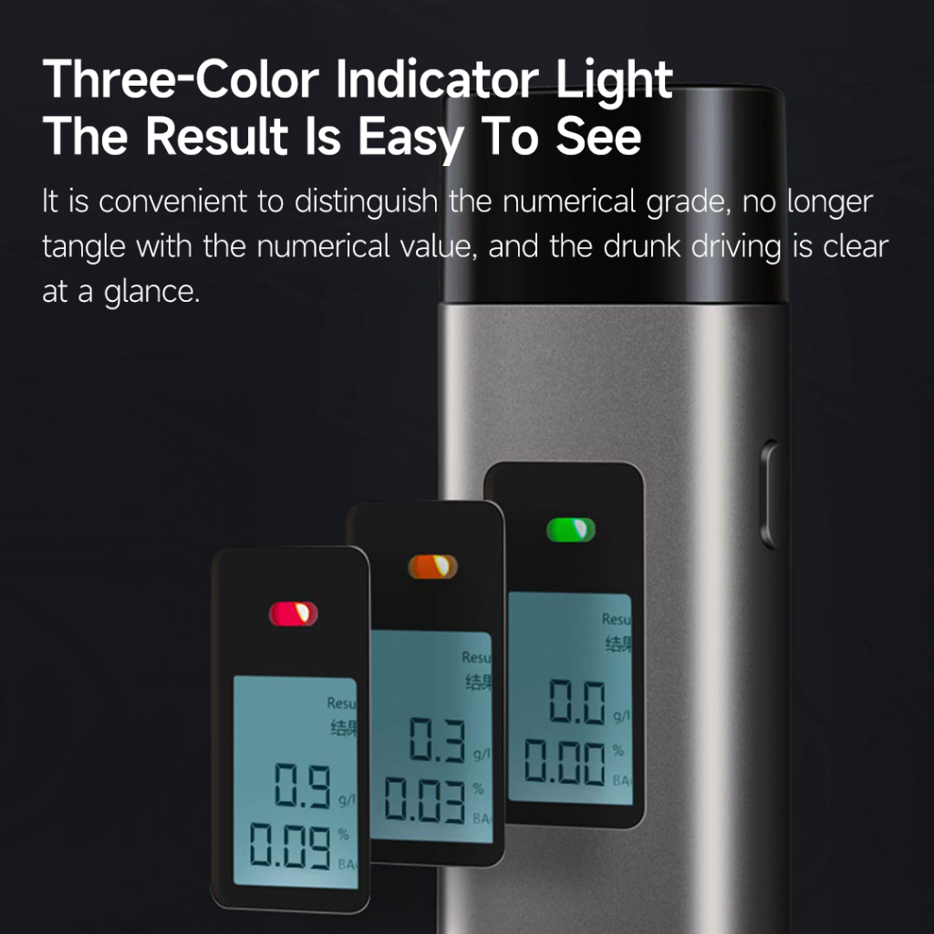 Lydsto เครื่องตรวจจับแอลกอฮอล์ T1 เซ็นเซอร์ความไวสูง ไม่สัมผัส เป่าลมหายใจ สําหรับใช้ส่วนตัว - รูปที่ 3