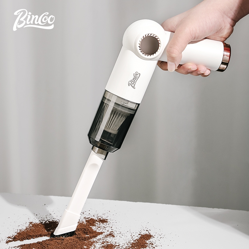 Bincoo เครื่องดูดฝุ่น แบบตั้งโต๊ะ ทําความสะอาดผงกาแฟ พับได้ พร้อมเครื่องดูดผงกาแฟ