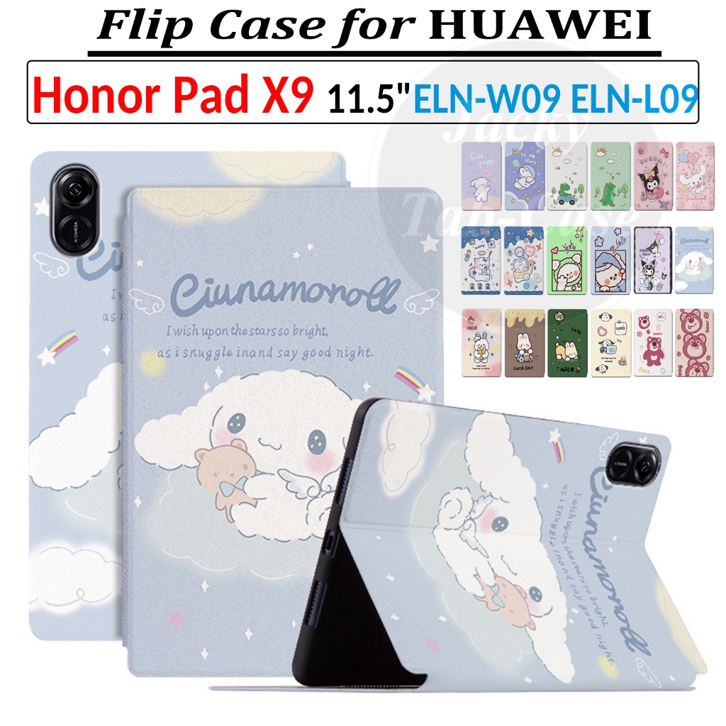 เคสโทรศัพท์มือถือหนัง PU แบบฝาพับ พร้อมขาตั้ง สําหรับ HUAWEI Honor Pad X9 Wi-Fi LTE 11.5 นิ้ว ELN-W0