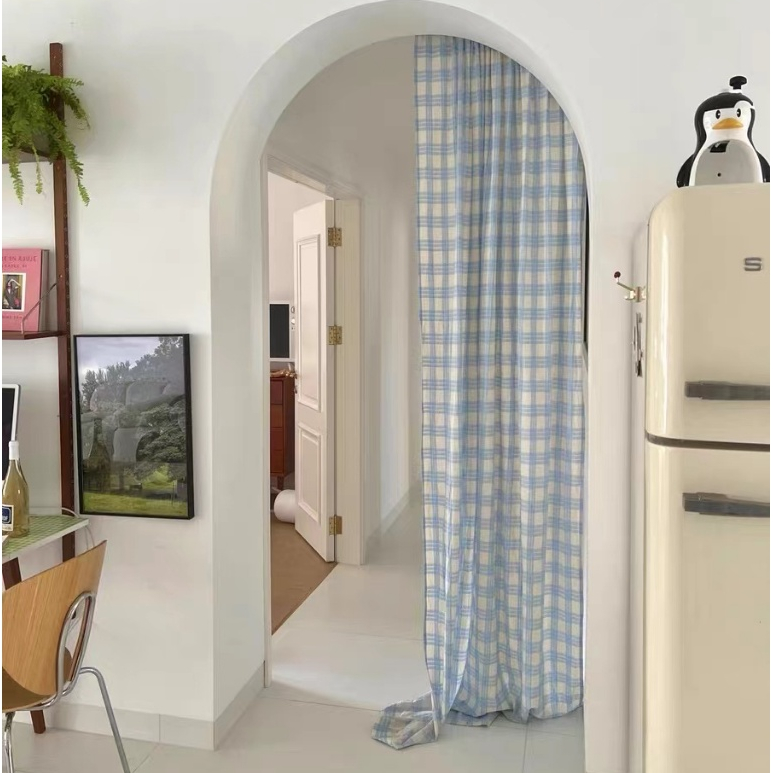 แนะนำ ผ้าม่าน ผ้าม่านโปร่งแสง, เกาหลี, กั้นห้อง, ตกแต่งหน้าต่างลายตาหมากรุก, มีขนาดที่กําหนดเอง ราคาพิเศษ มีเก็บเงินปลายทาง