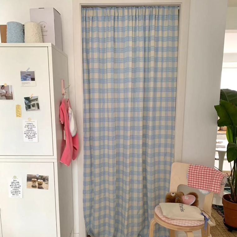 แนะนำ ผ้าม่าน ผ้าม่านโปร่งแสง, เกาหลี, กั้นห้อง, ตกแต่งหน้าต่างลายตาหมากรุก, มีขนาดที่กําหนดเอง ราคาพิเศษ มีเก็บเงินปลายทาง