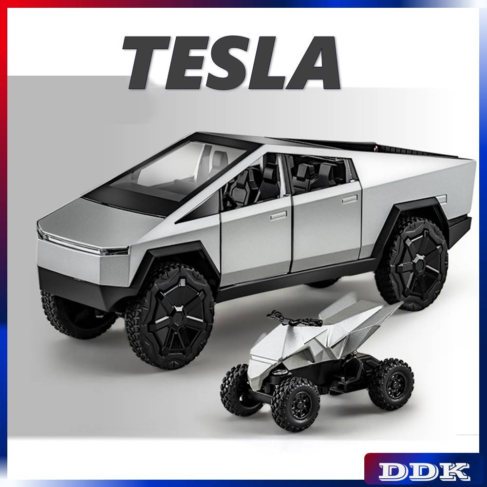 Ddk โมเดลรถยนต์ 1:24 TESLA Diecast โลหะ เสียง และไฟ ของเล่นสําหรับเด็กผู้ชาย เพื่อน วันเกิด ของขวัญคริสต์มาส