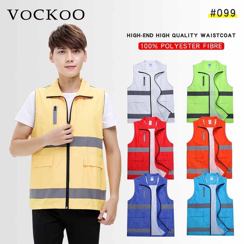 Vockoo เสื้อสะท้อนแสงเพื่อความปลอดภัยสําหรับกลางแจ้ง ระบบโฆษณาและผู้บริหาร