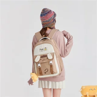 กระเป๋าเป้ Sanrio น่ารัก Kuromi กระเป๋านักเรียนนักเรียนความจุขนาดใหญ่กระเป๋าลำลองของขวัญสำหรับเด็ก