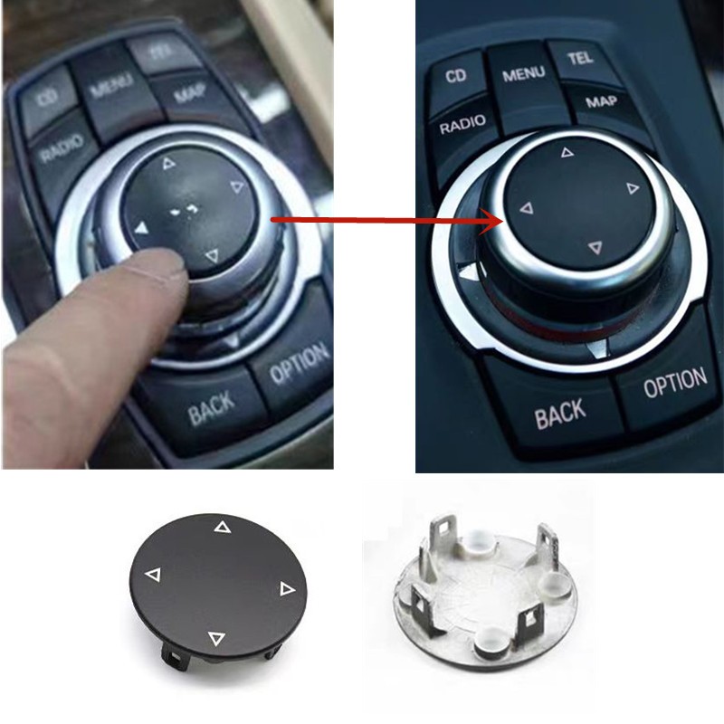 ฝาครอบสวิตช์ลูกบิดมัลติมีเดีย สําหรับ BMW E90 E92 E60 E64 E63 E70 E71 E81 E82 E87 E84 E89
