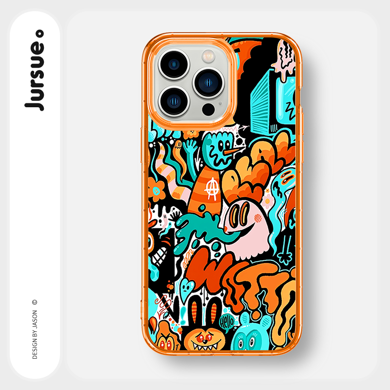 JURSUE เคสไอโฟน เคสซิลิโคนนุ่มกันกระแทกใสน่ารักตลก เคสโทรศัพท์ Compatible for iPhone 16 15 14 13 12 11 Pro Max SE 2020 X XR XS 8 7 Plus พลัส Y4667Q