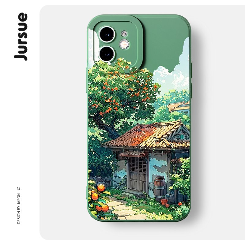 JURSUE ins ความงามกันกระแทกกรณีโทรศัพท์อ่อนสําหรับiPhone 17 Air 16 15 14 13 12 11 Pro Max SE 2020 X 